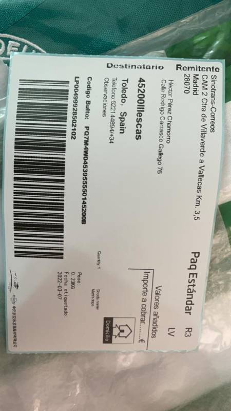 Envíos Camiseta Real Betis