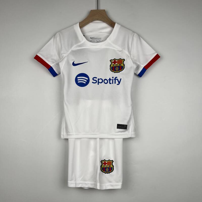 camiseta fc barcelona niño 2024 blanca
