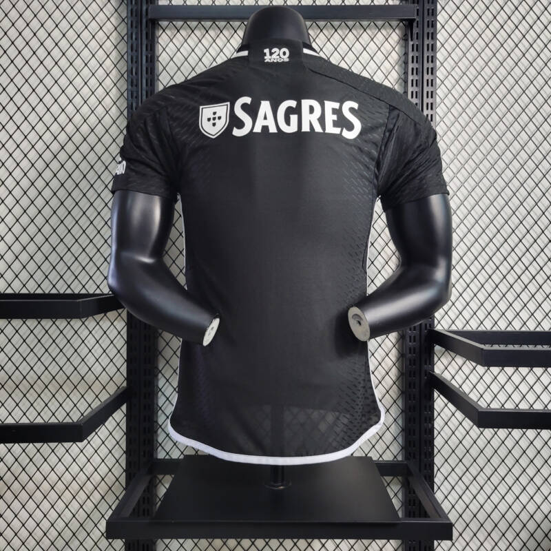 camiseta benfica negra 2024 dorsal