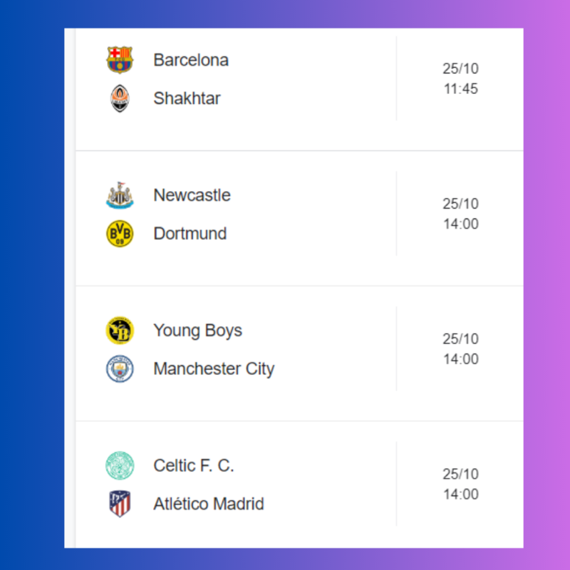 Jornada 3 de la champions league
