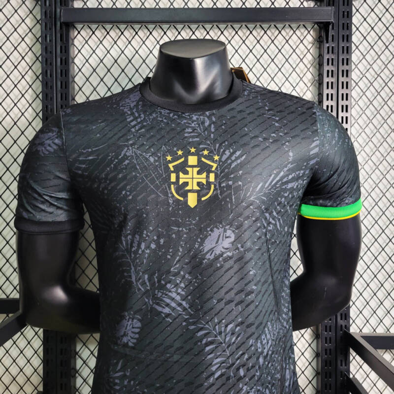 camiseta brasil 2024 negra frontal