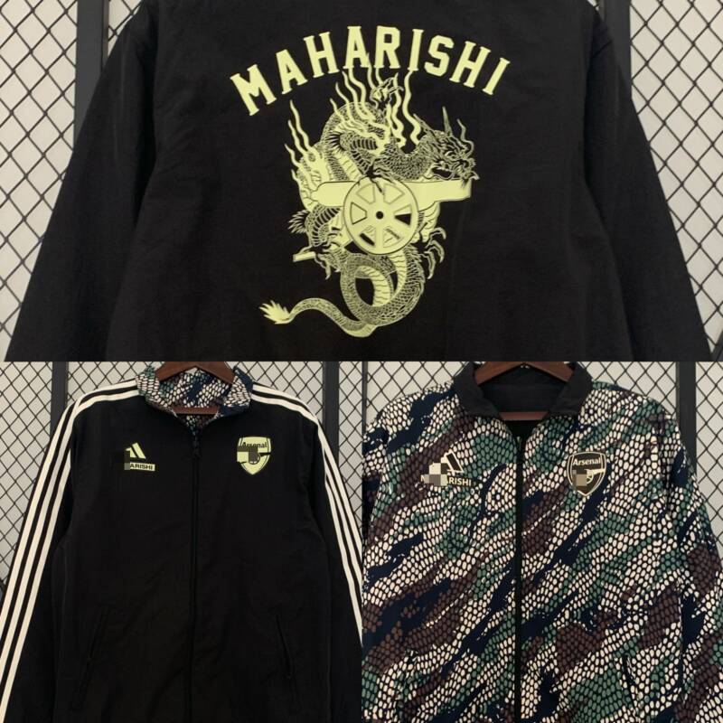 chaqueta reversible arsenal fc frontal y dorsal