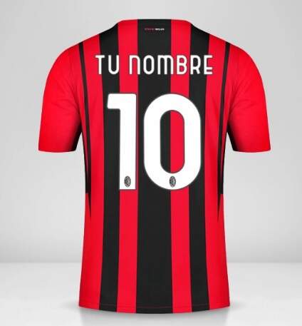 Camiseta Ac Milan Home Nombre y Numero