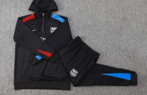 Chandal con Capucha FC Barcelona Negro 2024-2025 post
