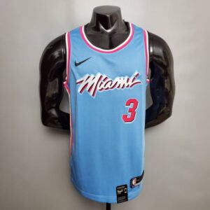 Camiseta Miami Heat Neck blue Edition Wade 3