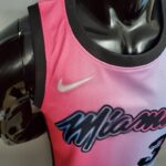 camiseta miami heats gradiente rosa