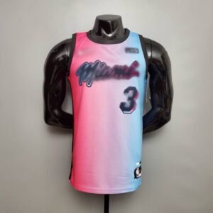 Camiseta Miami Heat Edition Pink Blue Gradient Color 2021