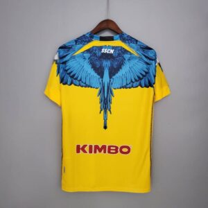 Camiseta Napoli Yellow-blue × Marcelo Burlon 2021/22 diseño dorsal