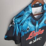 Camiseta Napoli black-blue × Marcelo Burlon 2021/22 diseño lateral