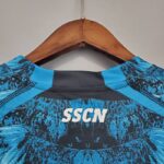 Camiseta Napoli black-blue × Marcelo Burlon 2021/22 diseño dorsal cuello