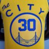 Camiseta Golden State Warriors Yellow Tram version diseño frontal