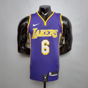 Camiseta Los Angeles Lakers V-neck City Edition Purple
