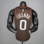 Camiseta Portland Trail Blazers City Edition Brown diseño dorsal