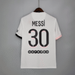 camiseta psg blanca y rosa messi