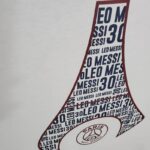 Dorsal camiseta blanca Messi 30 torre eiffel
