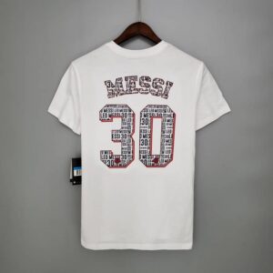 Dorsal camiseta blanca Messi 30