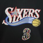 Camiseta Mitchellness 76ers Black N°. 3 Iverson Retro Mesh