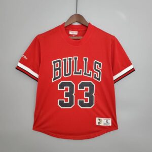 Camiseta Mitchellness Bulls Red N°. 33 Pippen Retro Mesh