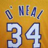 Camiseta Mitchellness Lakers Yellow N°. 34 O’Neial Retro Mesh