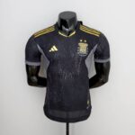 Camiseta Negra de Argentina 2022 Version Jugador frontal