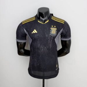 Camiseta Negra de Argentina 2022 Version Jugador frontal