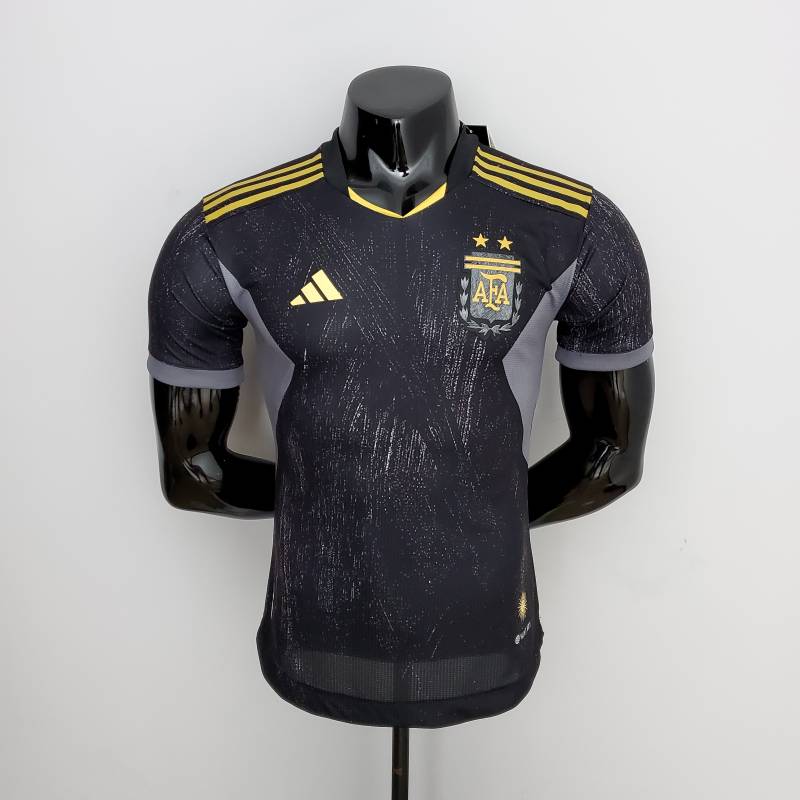 Camiseta Negra de Argentina 2022 Version Jugador frontal Camiseta Negra de Argentina 2022 Version Jugador frontal