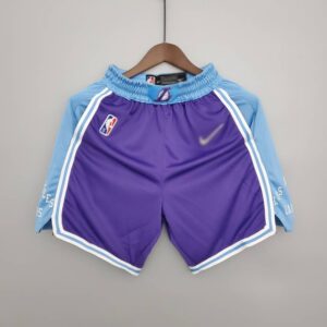Pantalón corto Los Angeles Lakers City Edition Purple adelante