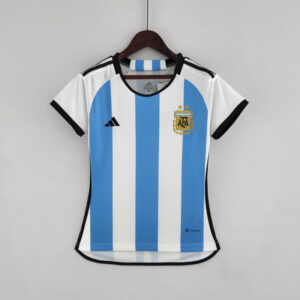 Camiseta Argentina Mundial Qatar 2022 Versión femenina frontal