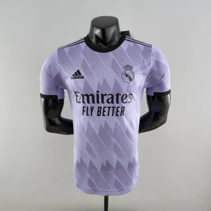 Camiseta Real Madrid Segunda Equipación 2022-2023 Versión Jugador frontal Camiseta Real Madrid Segunda Equipación 2022-2023 Versión Jugador frontal