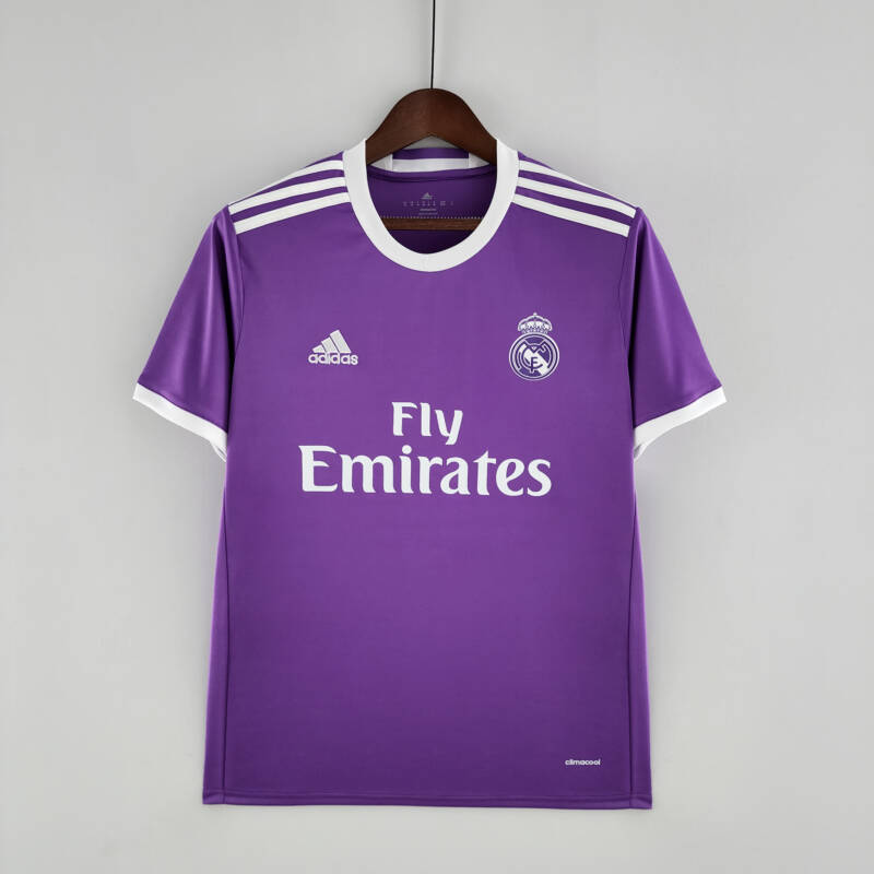Camiseta Retro Real Madrid Segunda Equipación 1718 Versión Aficionado Camiseta Retro Real Madrid Segunda Equipación 1718 Versión Aficionado
