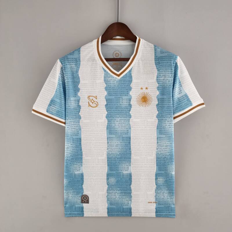 Camiseta de la Selección Argentina Edición Conmemorativa 2022 Versión Aficionado Camiseta de la Selección Argentina Edición Conmemorativa 2022 Versión Aficionado