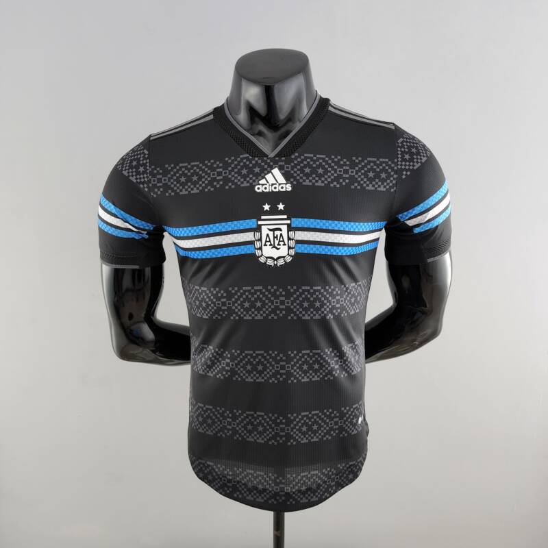 Camiseta de la Selección Argentina Equipación Negra 2022 Versión Jugador Camiseta de la Selección Argentina Equipación Negra 2022 Versión Jugador