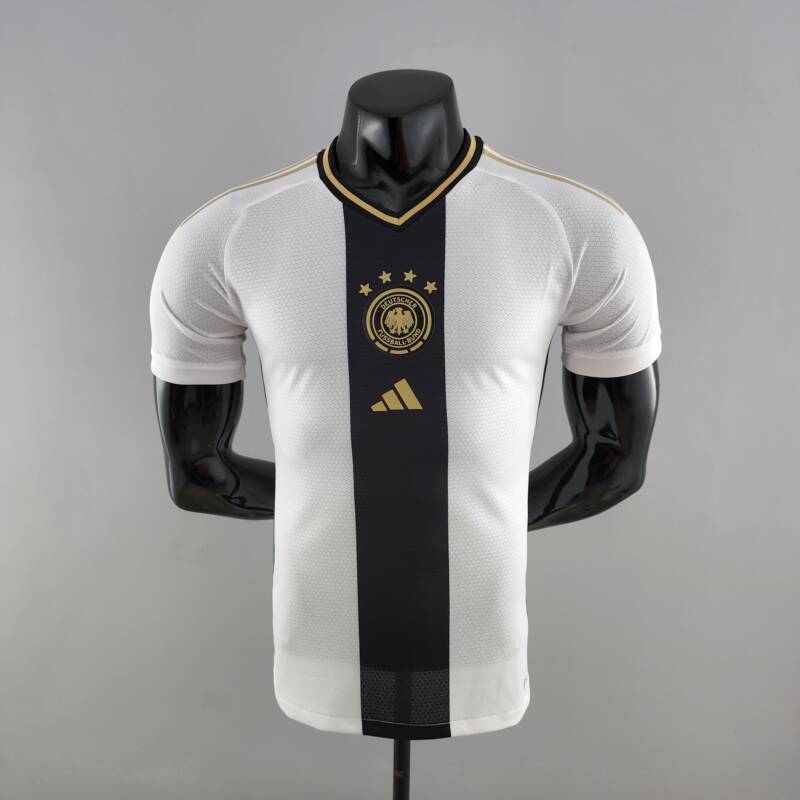 Camiseta de la Selección de Alemania Blanco y Negro 2022 Versión Jugador