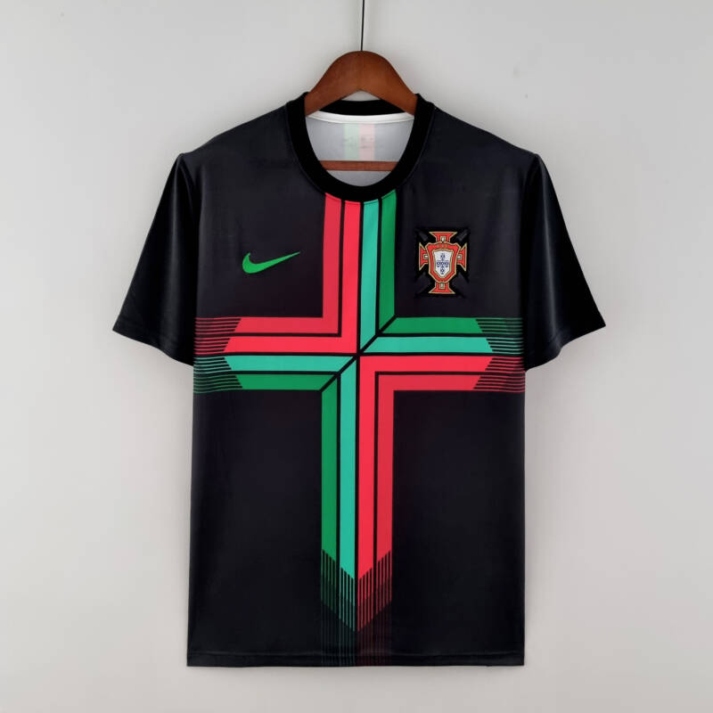 Camiseta de la Selección de Portugal Negra 2022 Versión Aficionado Camiseta de la Selección de Portugal Negra 2022 Versión Aficionado