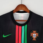PECHO Camiseta de la Selección de Portugal Negra 2022 Versión Aficionado