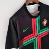 ECHO LATERAL Camiseta de la Selección de Portugal Negra 2022 Versión Aficionado