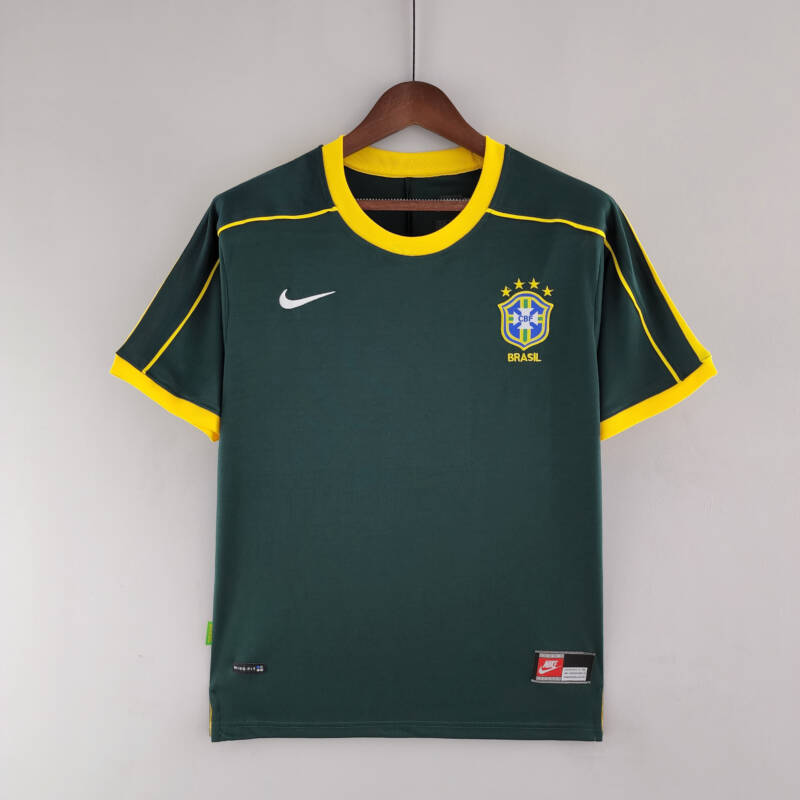 Camiseta Portero Retro Verde Oscuro Brasil 1998 Camiseta Portero Retro Verde Oscuro Brasil 1998