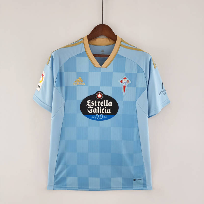 Camiseta primera equipación Celta 22-23 versión fan - frontal Camiseta primera equipación Celta 22-23 versión fan - frontal