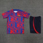 Conjunto de entrenamiento del FC Barcelona manga corta rojo y azul - 2022-2023 - conjunto