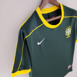 PECHO LATERAL Camiseta Portero Retro Verde Oscuro Brasil 1998