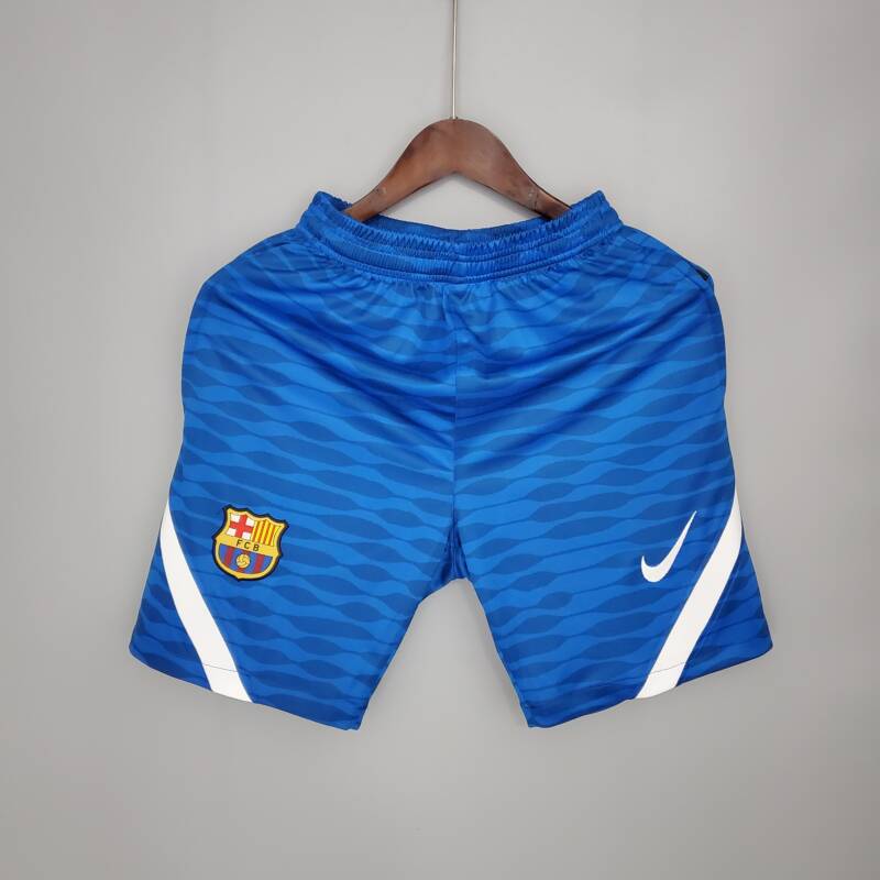Pantalón corto azul Barcelona entrenamiento 2021-2022 frontal Pantalón corto azul Barcelona entrenamiento 2021-2022 frontal