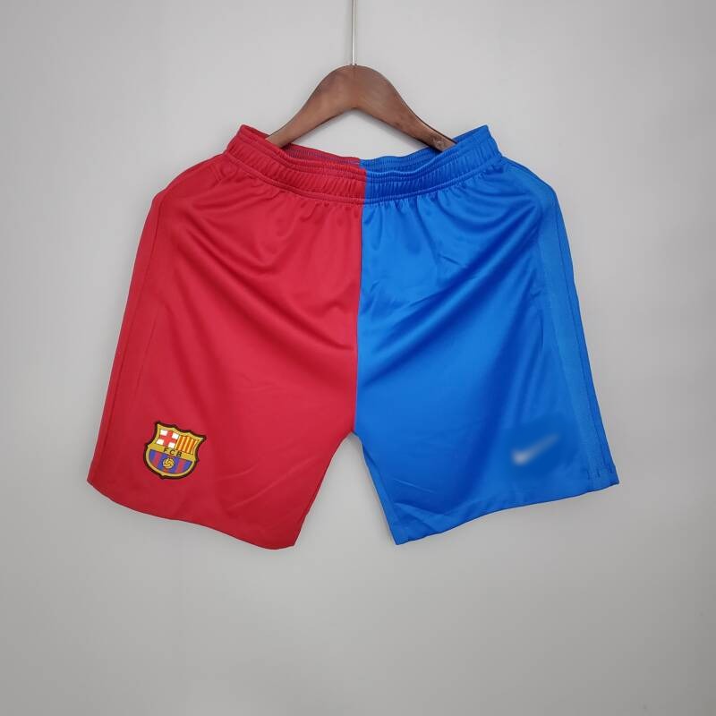 Pantalón corto azul Barcelona primera equipación 2021-2022 frontal Pantalón corto azul Barcelona primera equipación 2021-2022 frontal