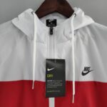 cuello Cortavientos Nike Rojo y Blanco