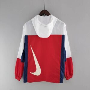dorsal Cortavientos Nike Rojo y Blanco