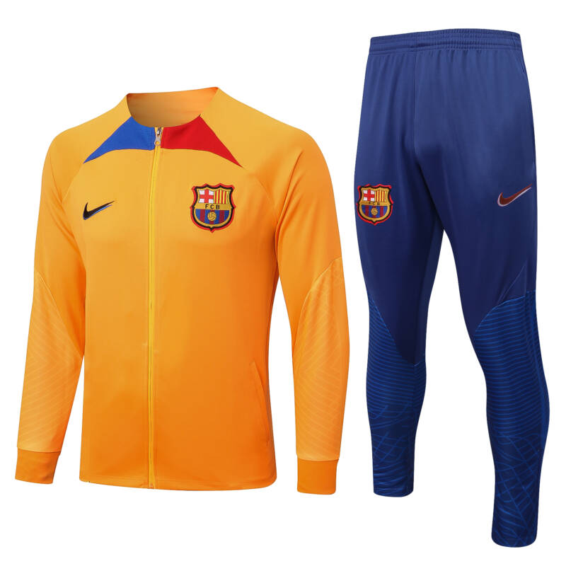 Conjunto del chándal amarillo del FC Barcelona 2022-2023 Conjunto del chándal amarillo del FC Barcelona 2022-2023
