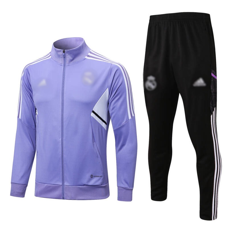 Conjunto chándal morado claro del Real Madrid 2022-2023 Conjunto chándal morado claro del Real Madrid 2022-2023