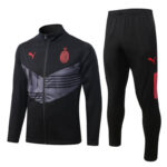 Conjunto de chándal negro de la A.C Milan 2022-2023.