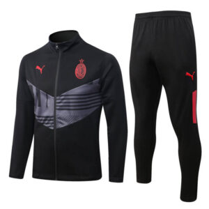 Conjunto de chándal negro de la A.C Milan 2022-2023.