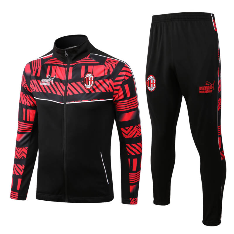 Conjunto de chándal negro de la A.C Milan 2022-2023