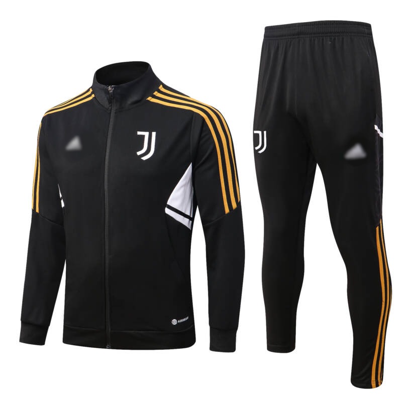 Conjunto de chándal negro de la Juventus 2022-2023 Conjunto de chándal negro de la Juventus 2022-2023
